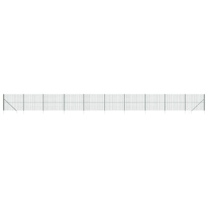 vidaXL Wire Mesh Fence with Spike Anchors Green 2.2x25 m 2