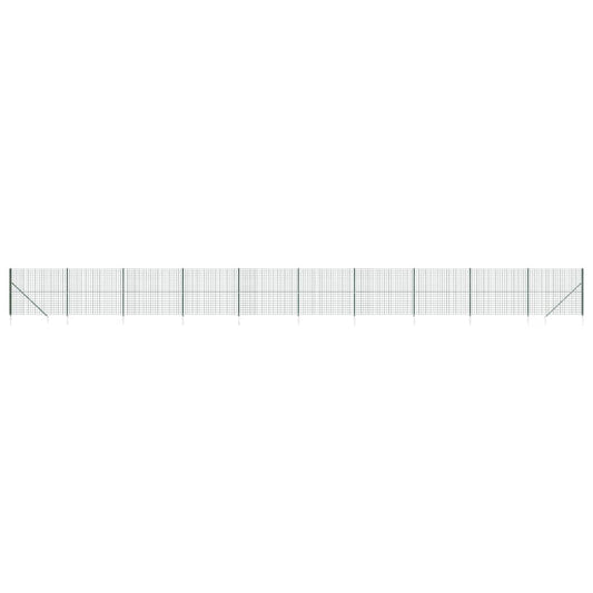 vidaXL Wire Mesh Fence with Spike Anchors Green 2.2x25 m 2