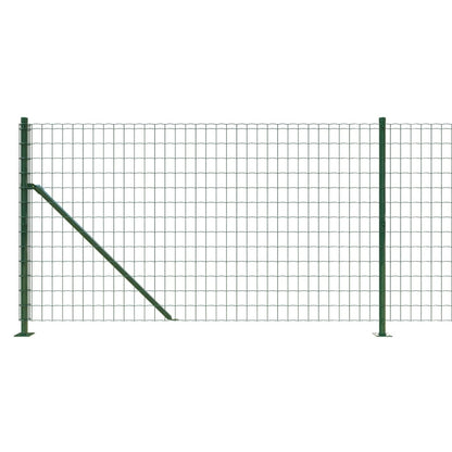 Wire Mesh Fence with Flange Green 0.8 m 25 m