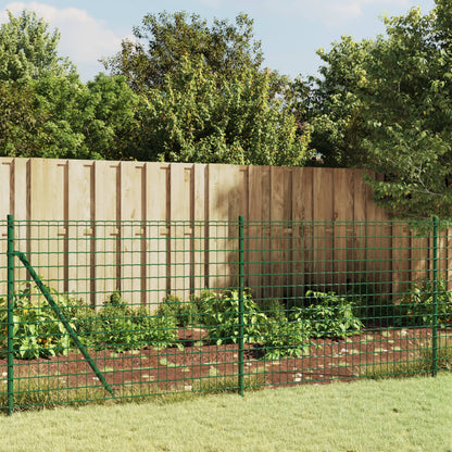 Wire Mesh Fence with Flange Green 0.8 m 25 m