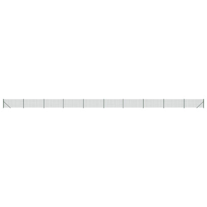 Wire Mesh Fence with Flange Green 0.8 m