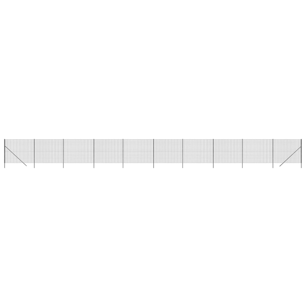 vidaXL Wire Mesh Fence Anthracite 2.2x25 m Galvanised Steel 2