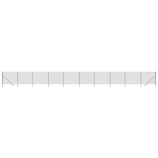 vidaXL Wire Mesh Fence Anthracite 2.2x25 m Galvanised Steel 2