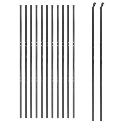 vidaXL Wire Mesh Fence Anthracite 2.2x25 m Galvanised Steel 3