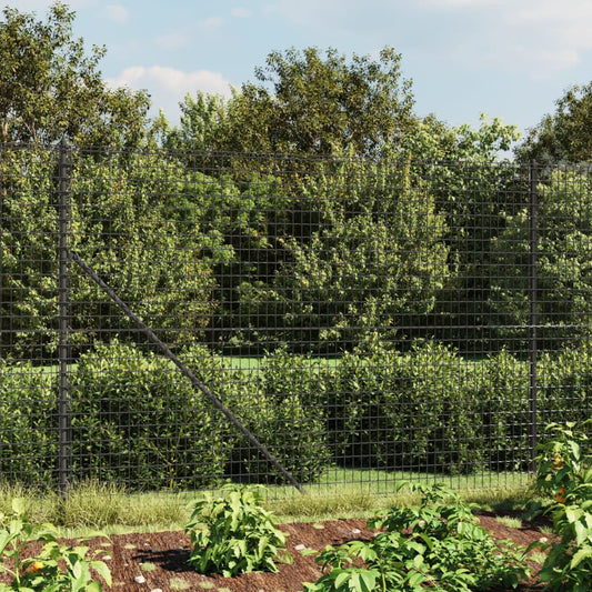 vidaXL Wire Mesh Fence Anthracite 2.2x25 m Galvanised Steel 1