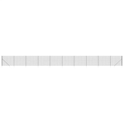 vidaXL Wire Mesh Fence with Spike Anchors Anthracite 2x25 m 2