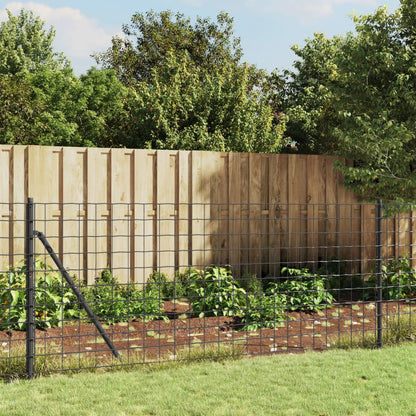 Wire Mesh Fence with Spike Anchors Anthracite 1 m 25 m