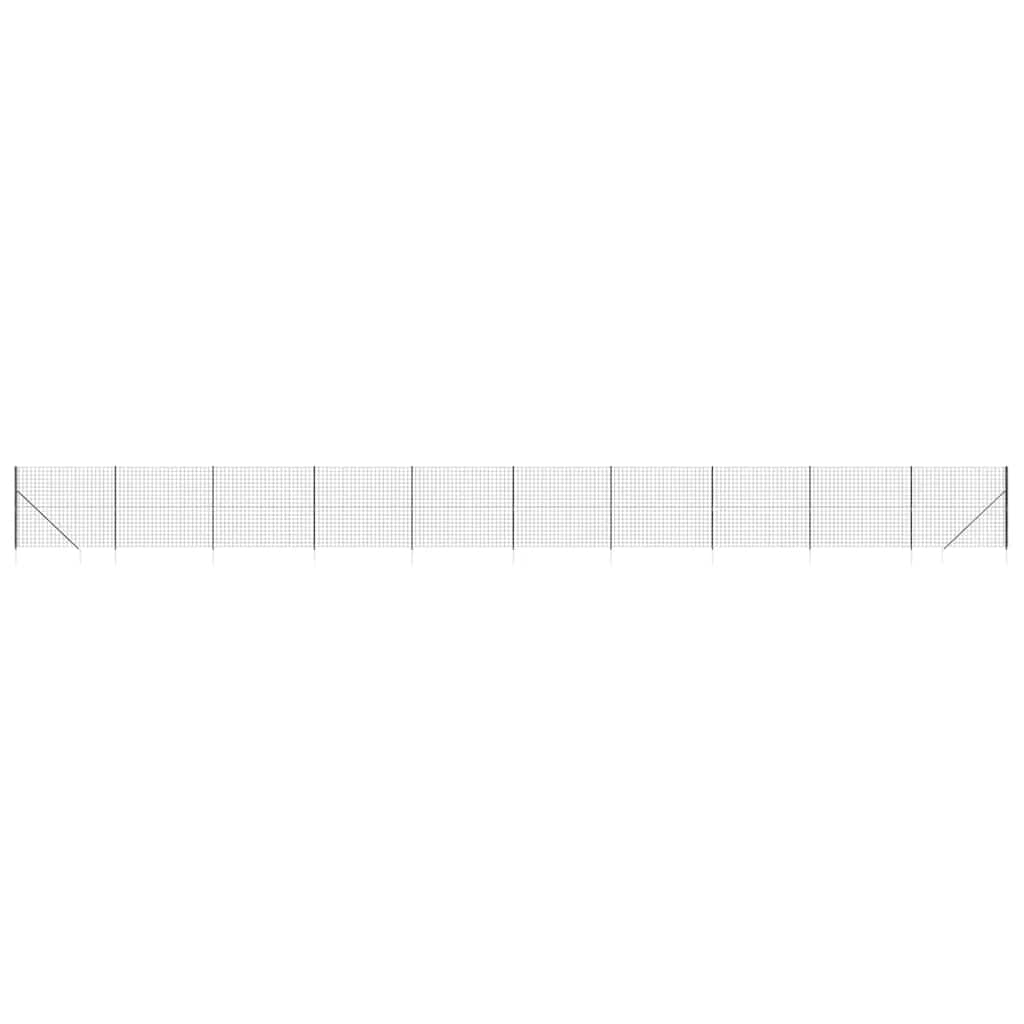 Wire Mesh Fence with Spike Anchors Anthracite 1.6 m 25 m