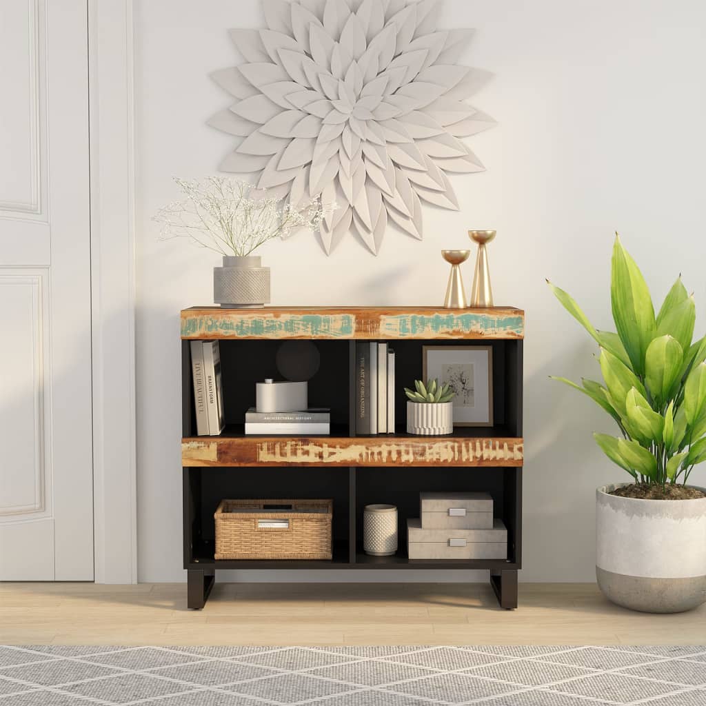 Side Cabinet 85x33x75 cm Solid Wood Mango Multicolour