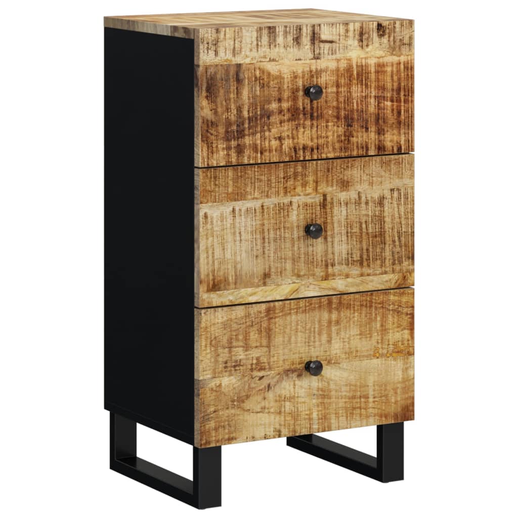 Sideboard with 3 Drawers 40x33,5x75 cm Solid Wood Mango Light brown