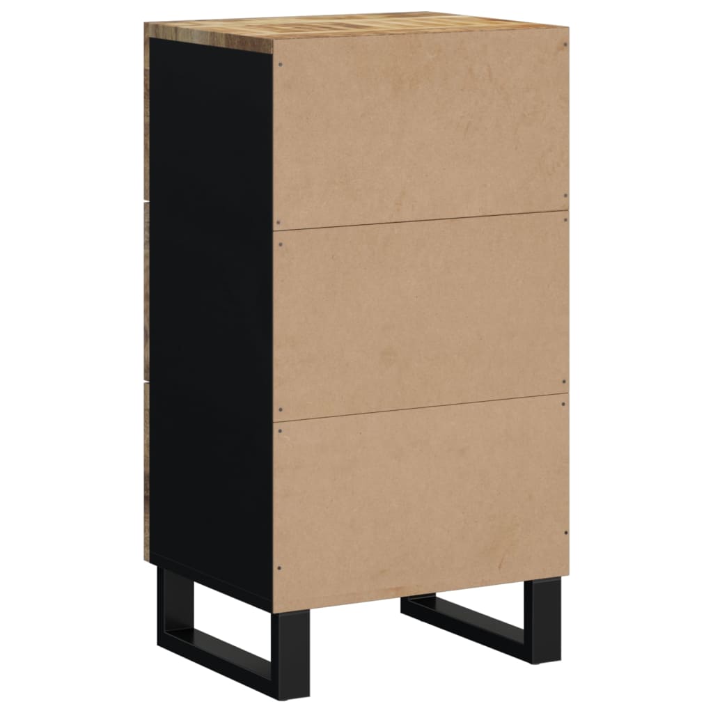 Sideboard with 3 Drawers 40x33,5x75 cm Solid Wood Mango Light brown