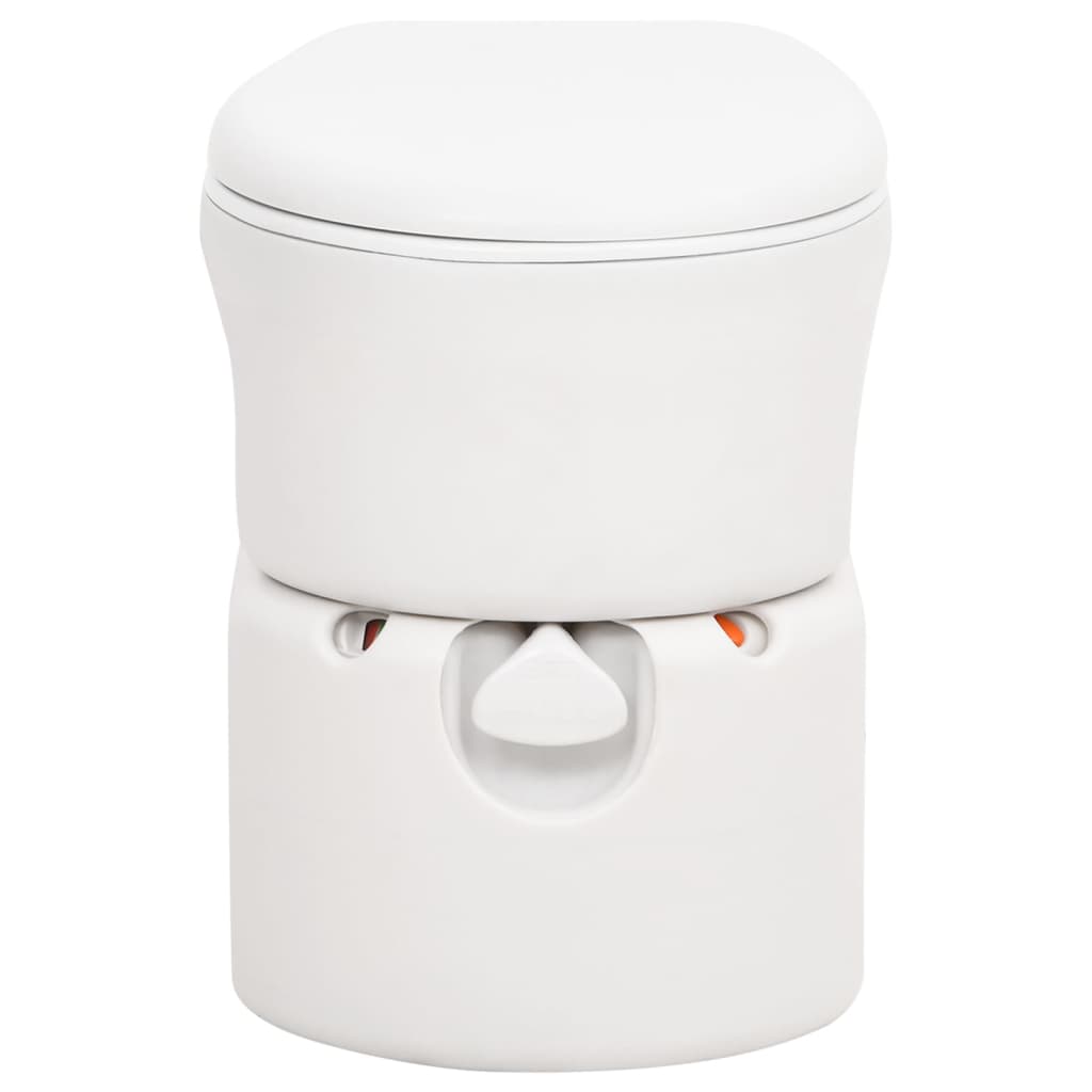 vidaXL Integrated Camping Toilet White 24+17 L HDPE&Enamel 2