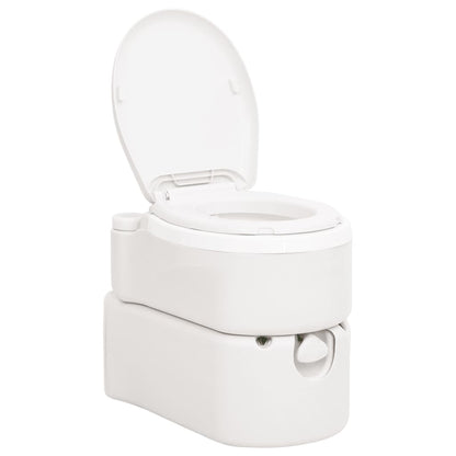 vidaXL Integrated Camping Toilet White 24+17 L HDPE&PP 1