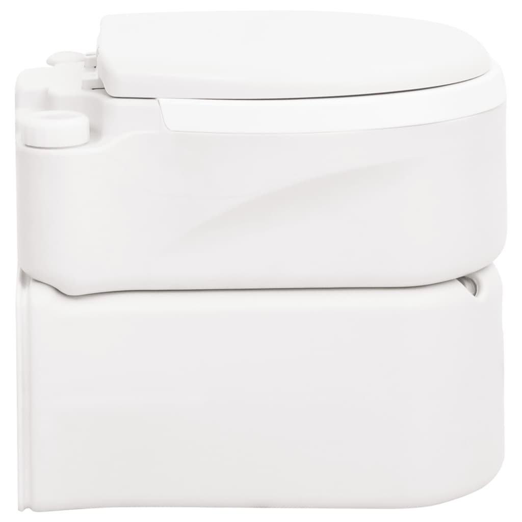 vidaXL Integrated Camping Toilet White 24+17 L HDPE&PP 5