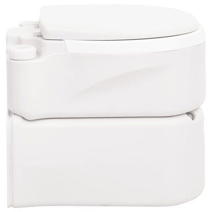 vidaXL Integrated Camping Toilet White 24+17 L HDPE&PP 5