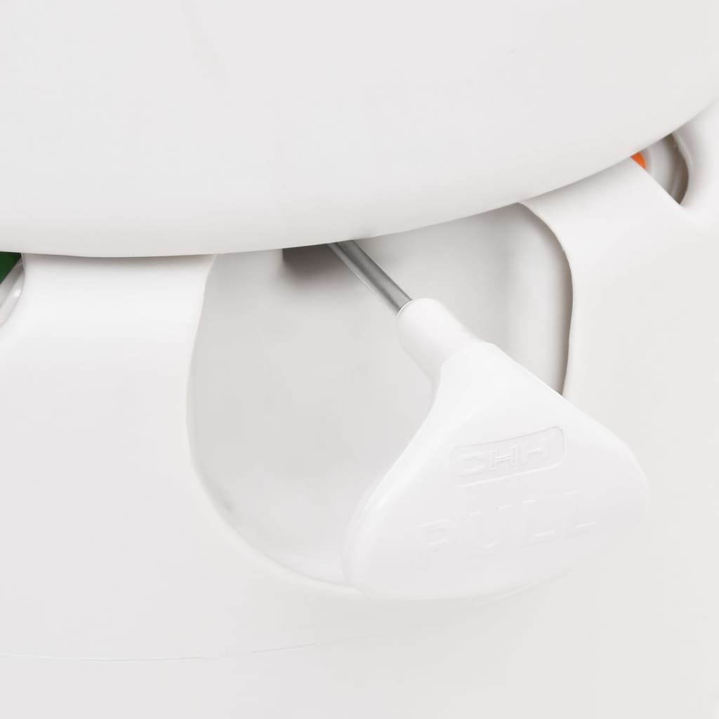 vidaXL Integrated Camping Toilet White 24+17 L HDPE&PP 6