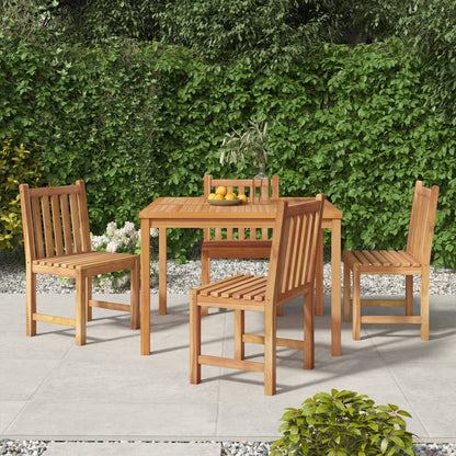 3 Piece Garden Dining Set Solid Wood Teak 110 cm table length 4x chair + table