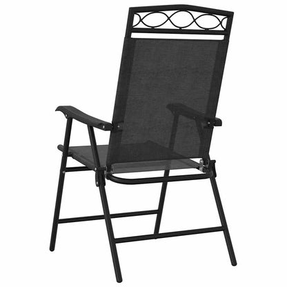 Folding Chairs Melange Grey Steel and Textilene 8
