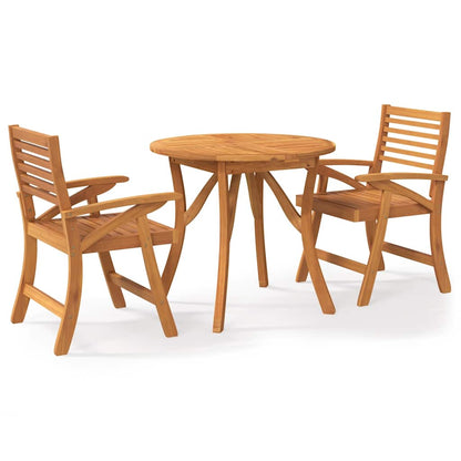 vidaXL 3 Piece Garden Dining Set Solid Wood Acacia 2