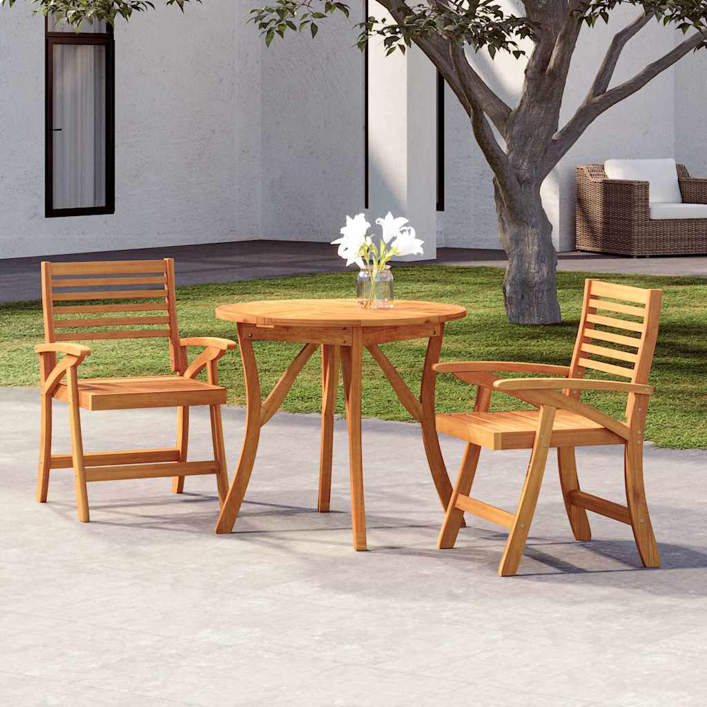 vidaXL 3 Piece Garden Dining Set Solid Wood Acacia 1