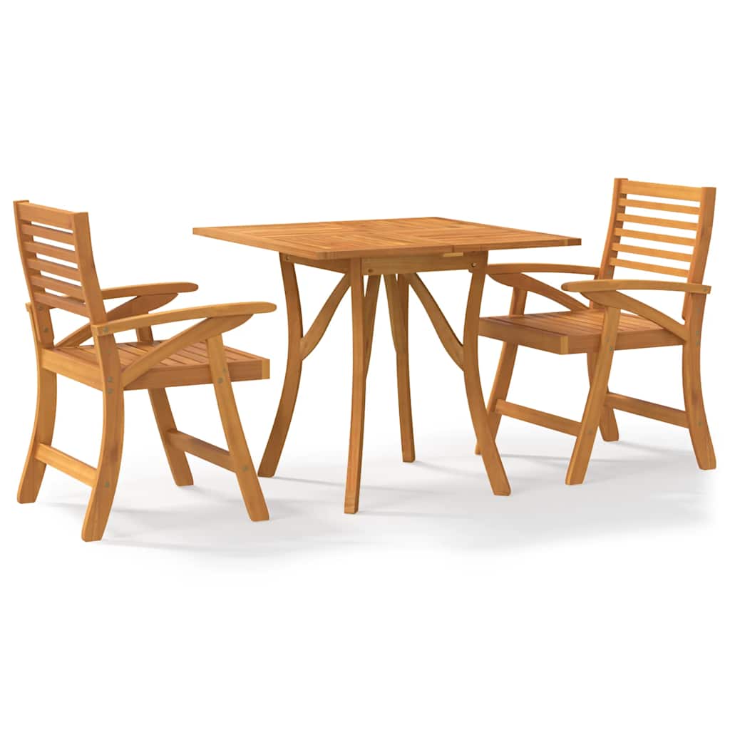 5 Piece Garden Dining Set Solid Wood Acacia 85 x 85 cm