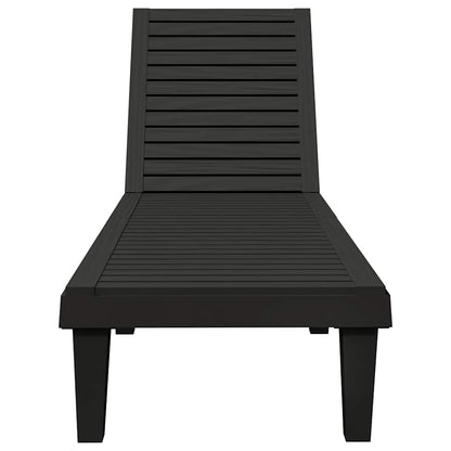 Sun Lounger 155x58x83 cm Polypropylene Black 2