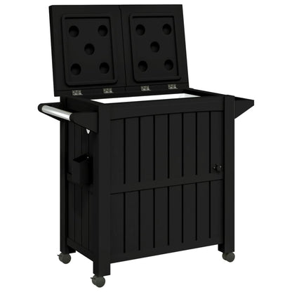 vidaXL 3-in-1 Serving Cart Black Polypropylene 2