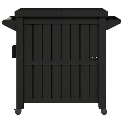 vidaXL 3-in-1 Serving Cart Black Polypropylene 4