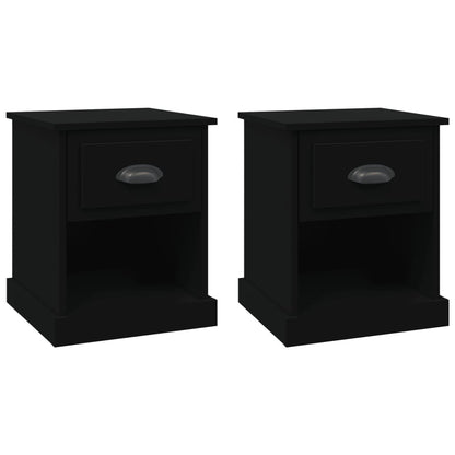 Bedside Cabinet 39x39x47,5 cm Engineered Wood Black