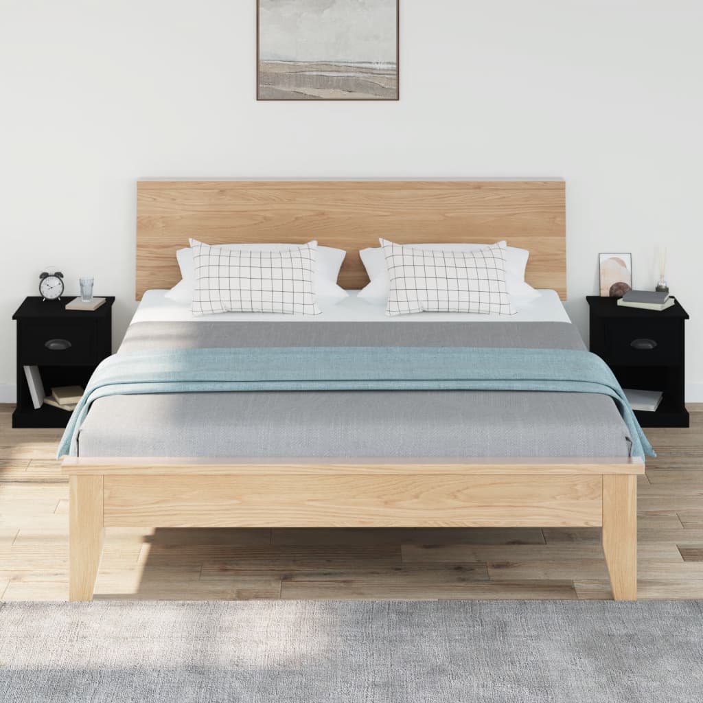 Bedside Cabinet 39x39x47,5 cm Engineered Wood Black
