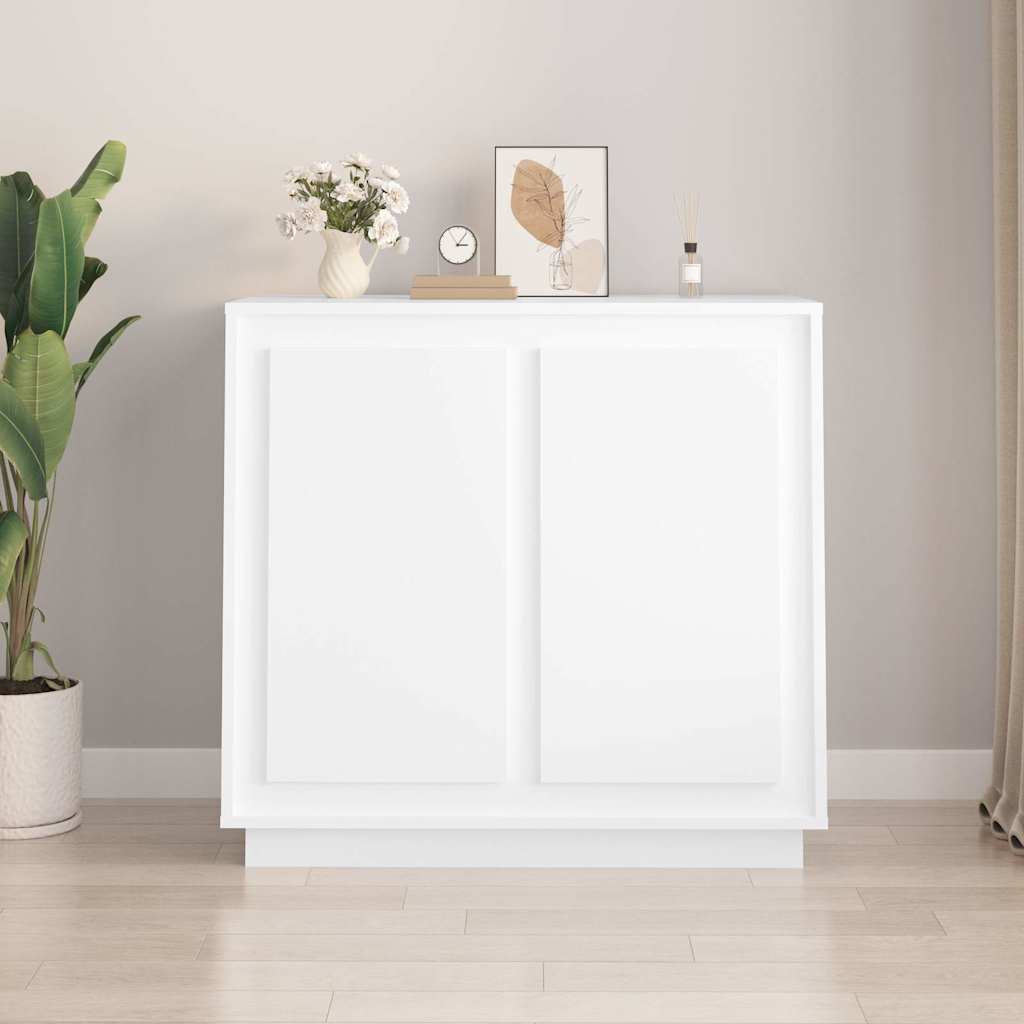 Sideboard 80x34x75 cm Engineered Wood White