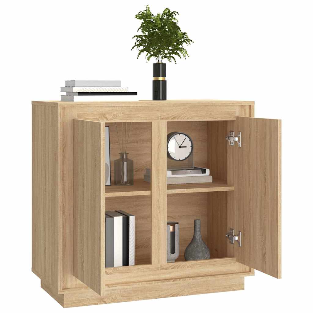 Sideboard 80x34x75 cm Engineered Wood Sonoma oak