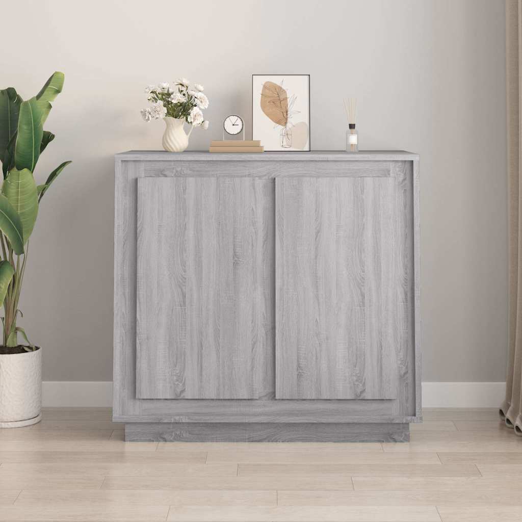Sideboard 80x34x75 cm Engineered Wood Grey sonoma