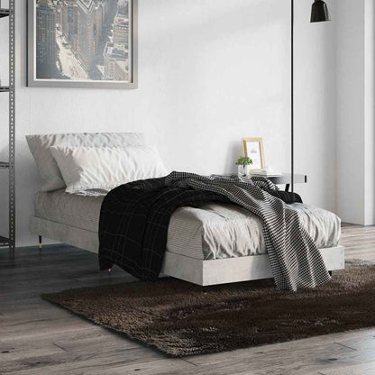 Bed Frame without Mattress 75x190 cm Engineered Wood Concrete grey