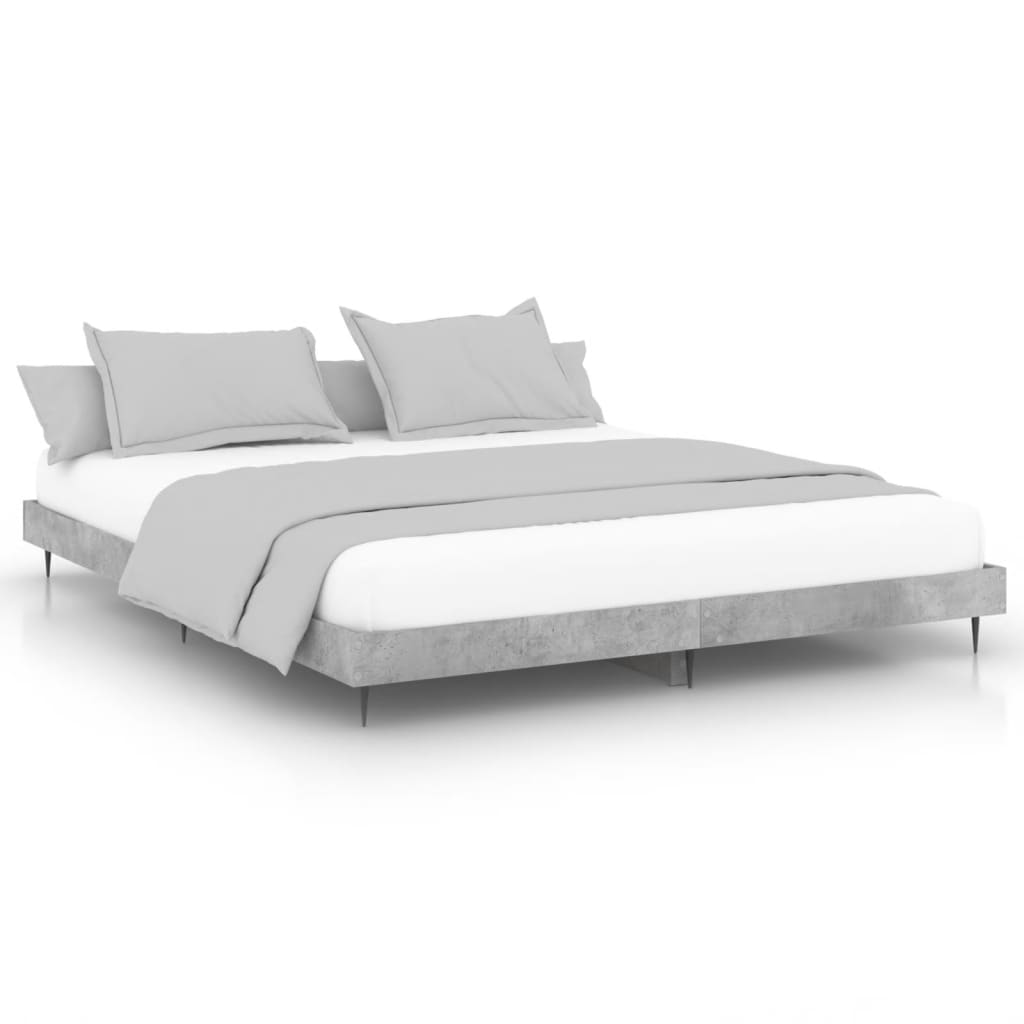Bed Frame without Mattress Length 200 cm Concrete Grey 200 cm