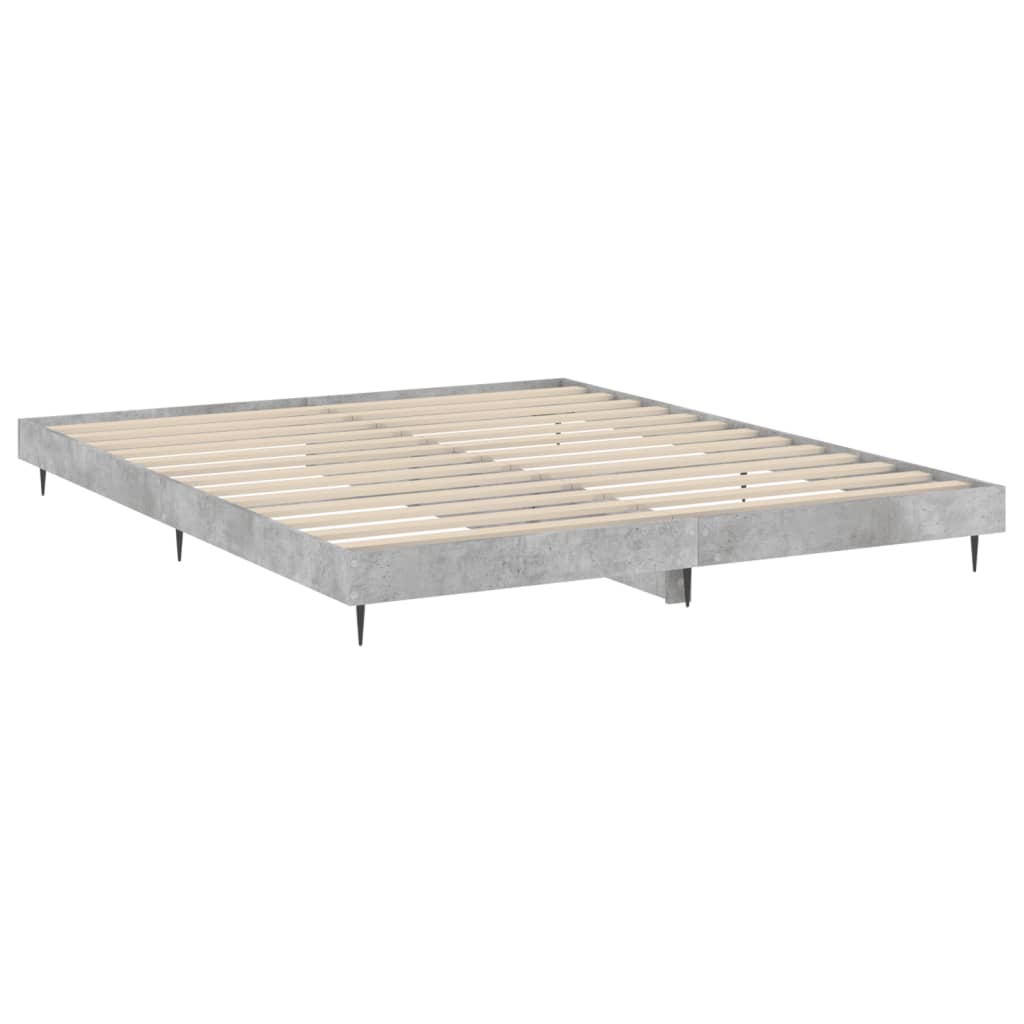 Bed Frame without Mattress Length 200 cm Concrete Grey 200 cm
