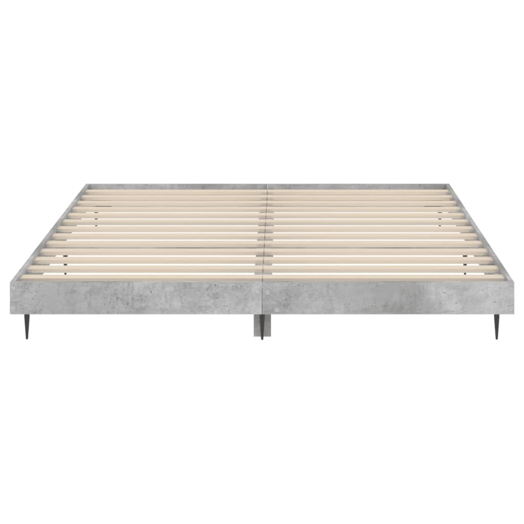 Bed Frame without Mattress Length 200 cm Concrete Grey 200 cm