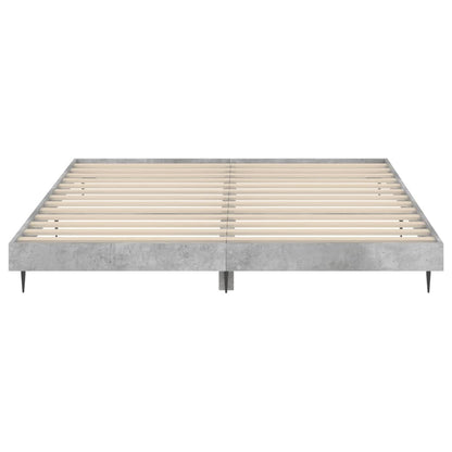 Bed Frame without Mattress Length 200 cm Concrete Grey 200 cm