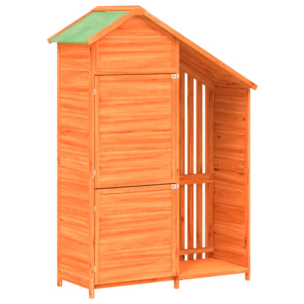 vidaXL Garden Tool Shed Brown 120x53.5x170 cm Solid Wood Pine 2