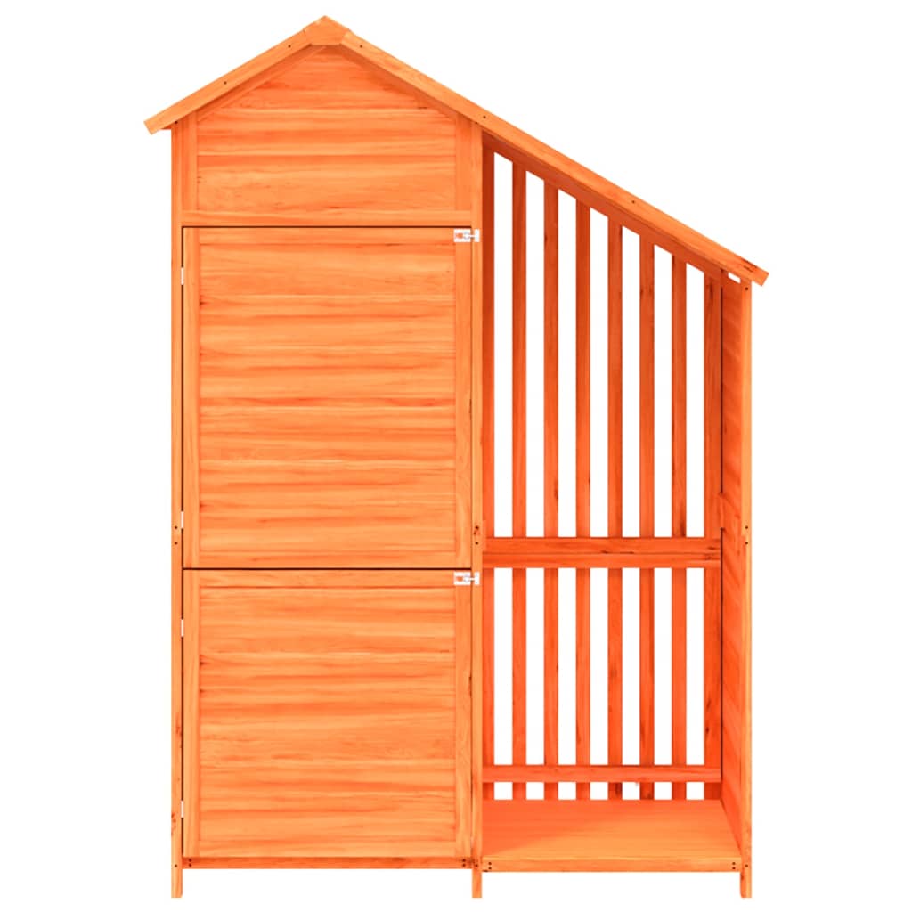 vidaXL Garden Tool Shed Brown 120x53.5x170 cm Solid Wood Pine 4
