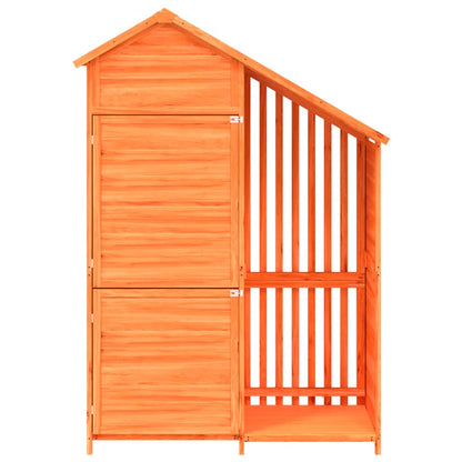 vidaXL Garden Tool Shed Brown 120x53.5x170 cm Solid Wood Pine 4