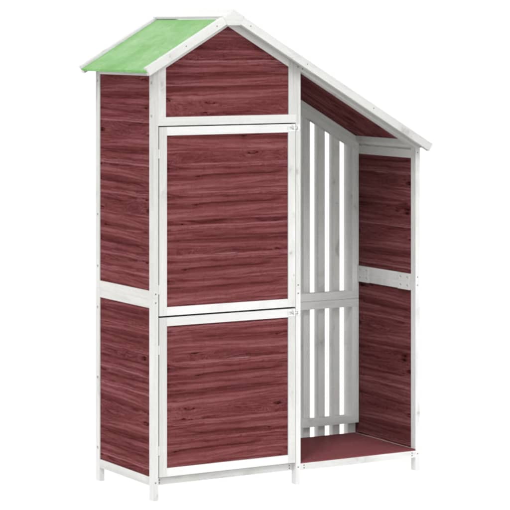 vidaXL Garden Tool Shed Mocha 120x53,5x170 cm Solid Wood Pine 2