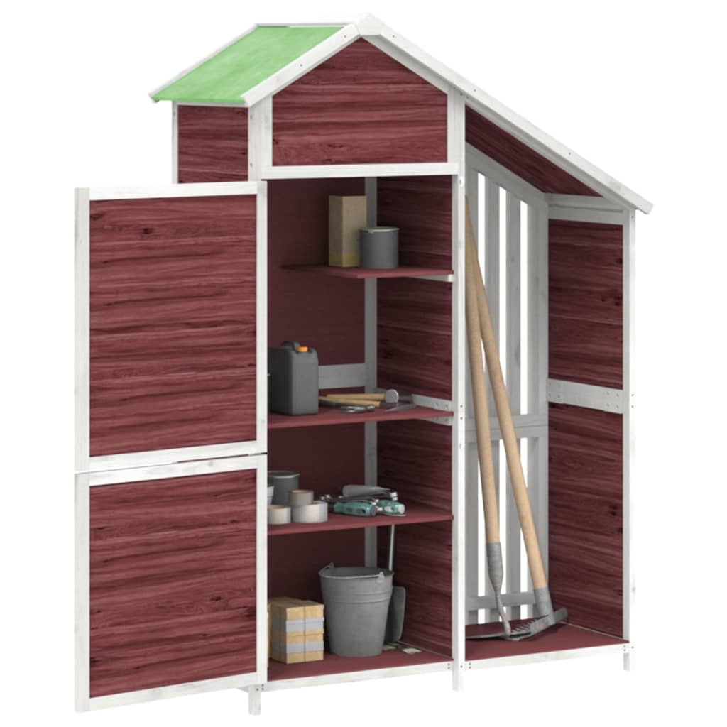 vidaXL Garden Tool Shed Mocha 120x53,5x170 cm Solid Wood Pine 3