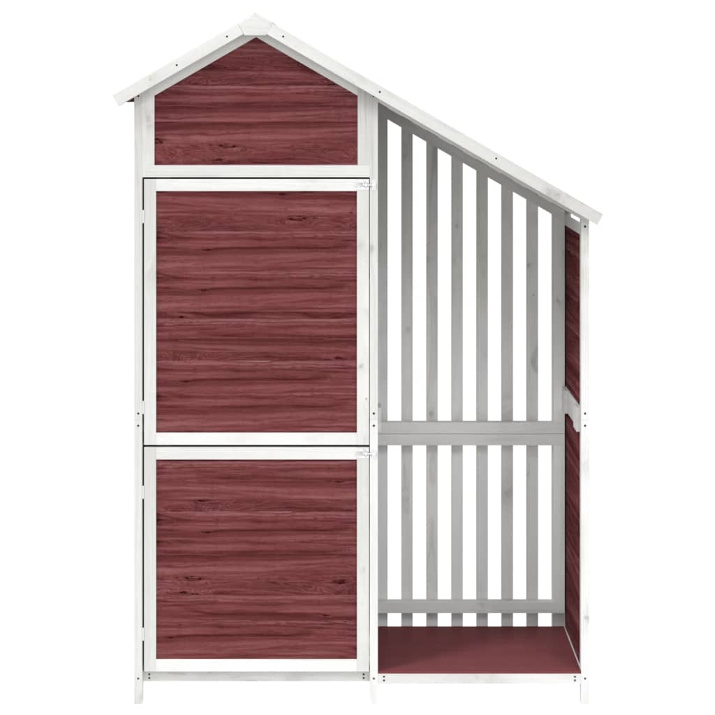vidaXL Garden Tool Shed Mocha 120x53,5x170 cm Solid Wood Pine 4