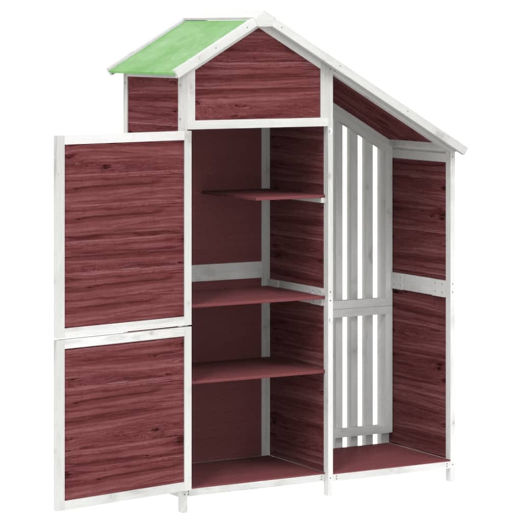 vidaXL Garden Tool Shed Mocha 120x53,5x170 cm Solid Wood Pine 5
