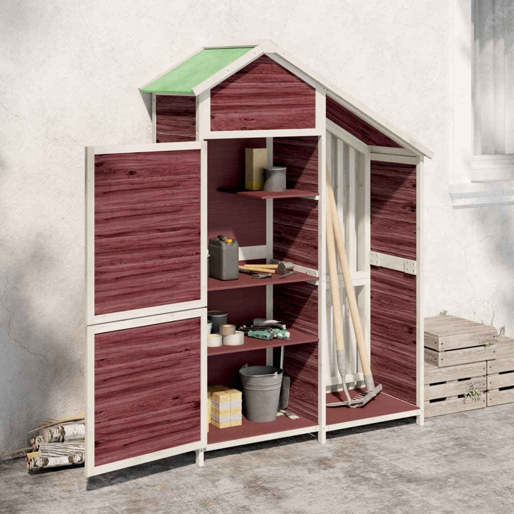 vidaXL Garden Tool Shed Mocha 120x53,5x170 cm Solid Wood Pine 1