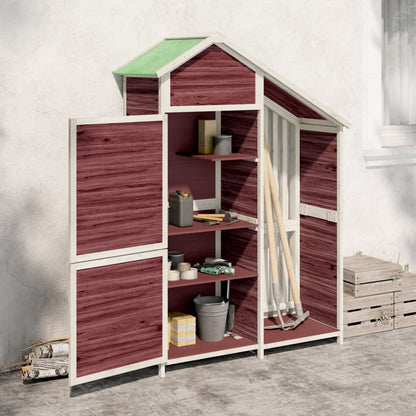 vidaXL Garden Tool Shed Mocha 120x53,5x170 cm Solid Wood Pine 1