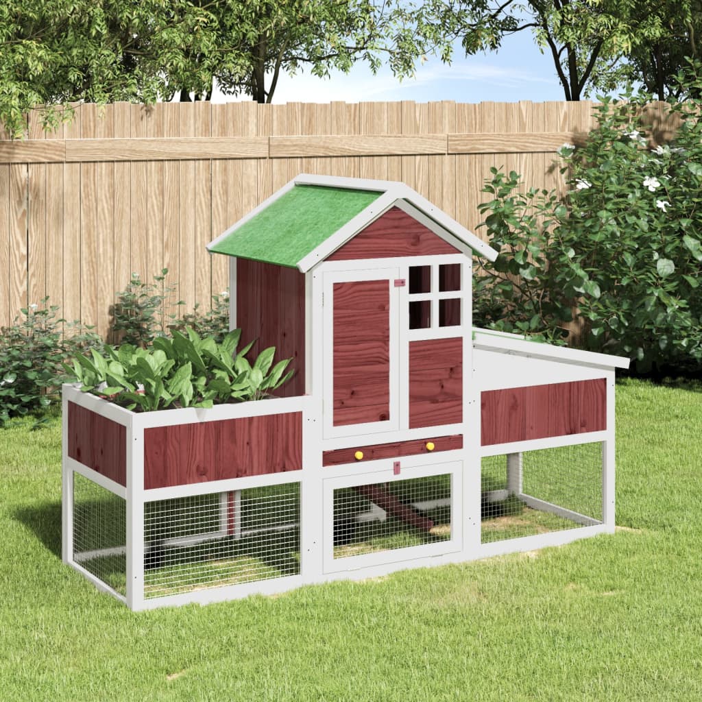 Rabbit Hutch 170x63x113 cm Solid Wood Pine Mocha