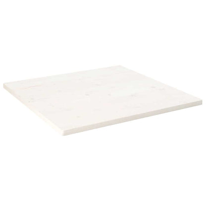 Table Top 40x40x2.5 cm Solid Wood Pine Square White 80 cm 80 cm