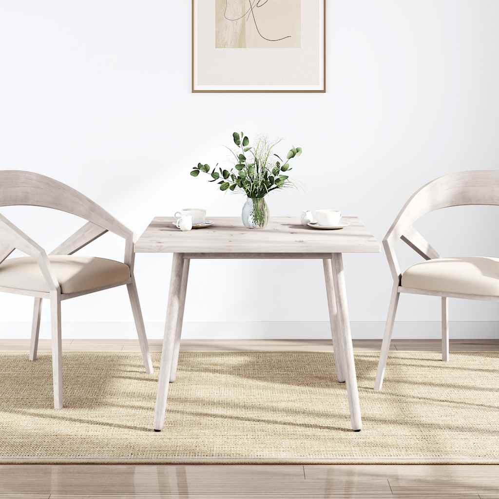 Table Top 40x40x2.5 cm Solid Wood Pine Square White 80 cm 80 cm